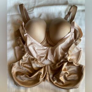 Soma Elegant Tan Nude Women's Bra Set of 3 underwire Sz 36G